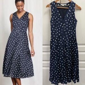 Boden Josephine navy polka dot dress 4